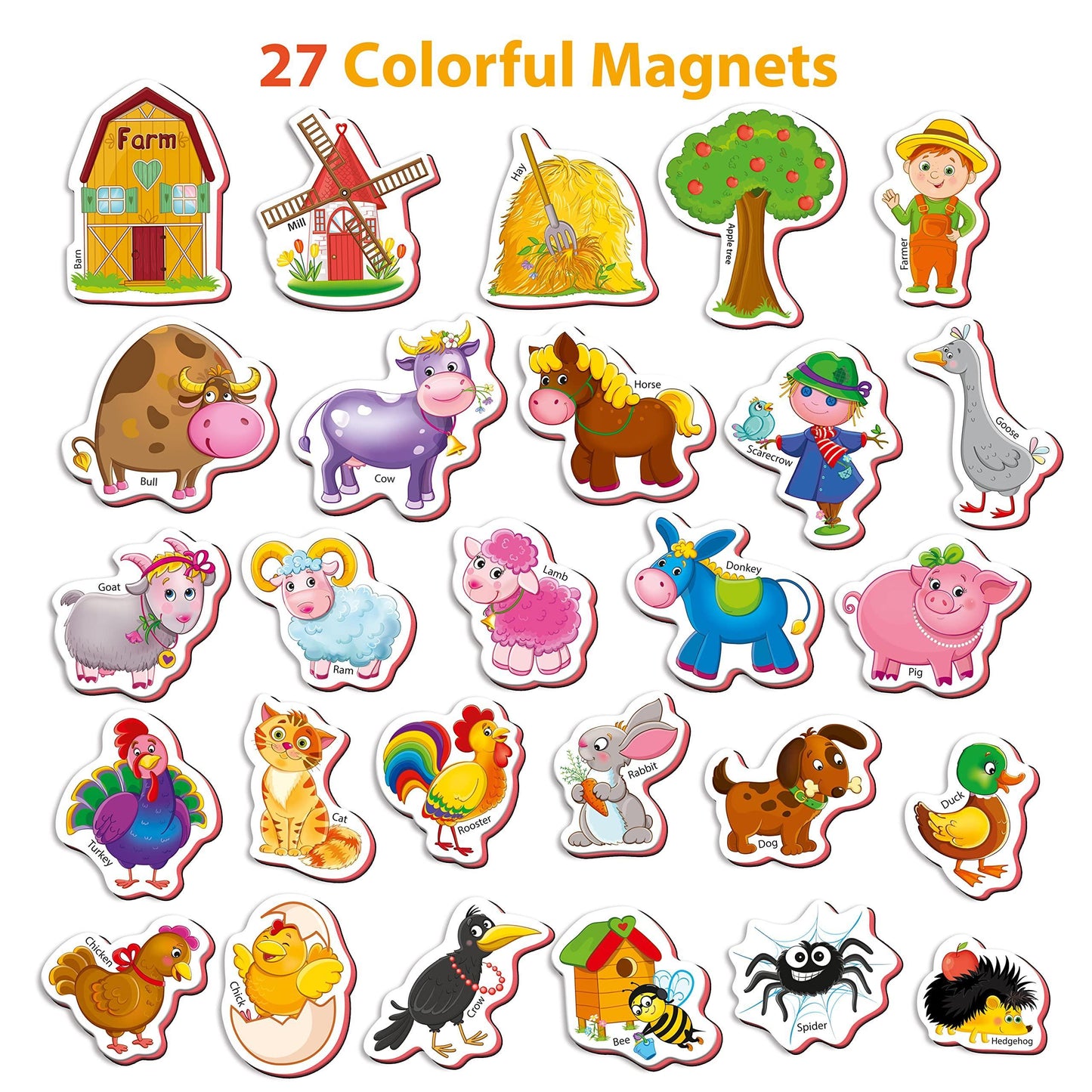 27 Foam Fridge Magnets for Toddlers 1 3   Large Toddler Magnets ‚Äì