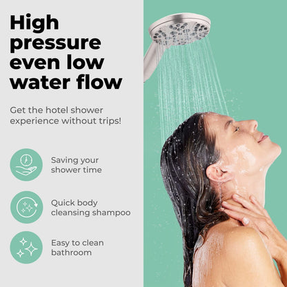 High Pressure Shower Head with Handheld   8 Spray Settings High Flow