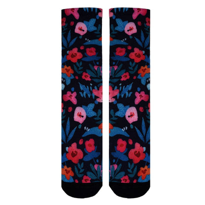 Sierra Socks Flower Patch Pattern CoolMax Socks, Nature Collection for