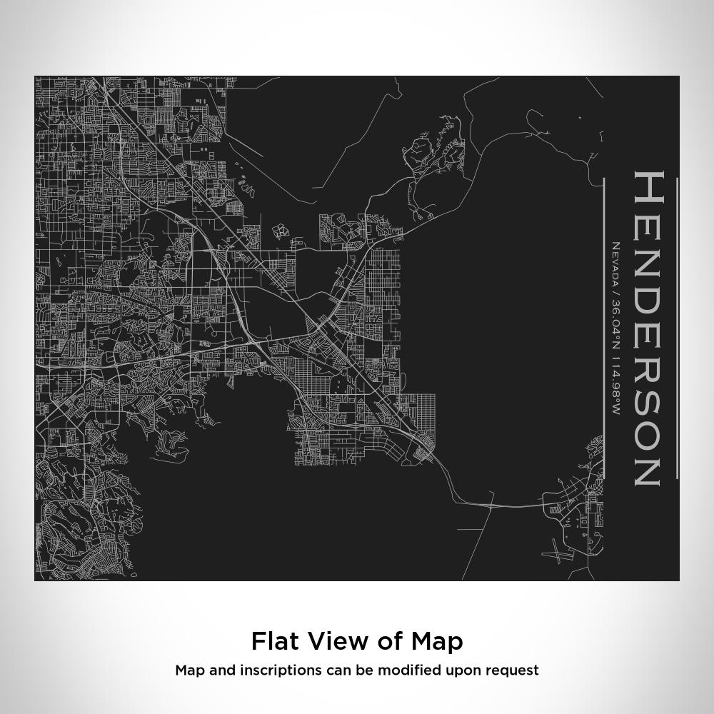 Henderson - Nevada Map Bottle with Bamboo Top in Matte Black