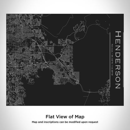 Henderson - Nevada Map Bottle with Bamboo Top in Matte Black