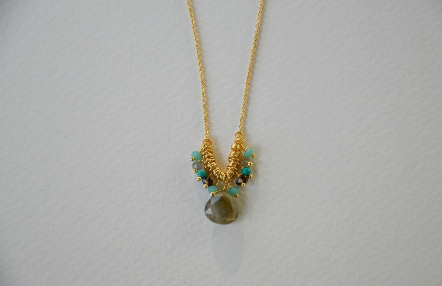 Smoky Quartz Drop Necklace