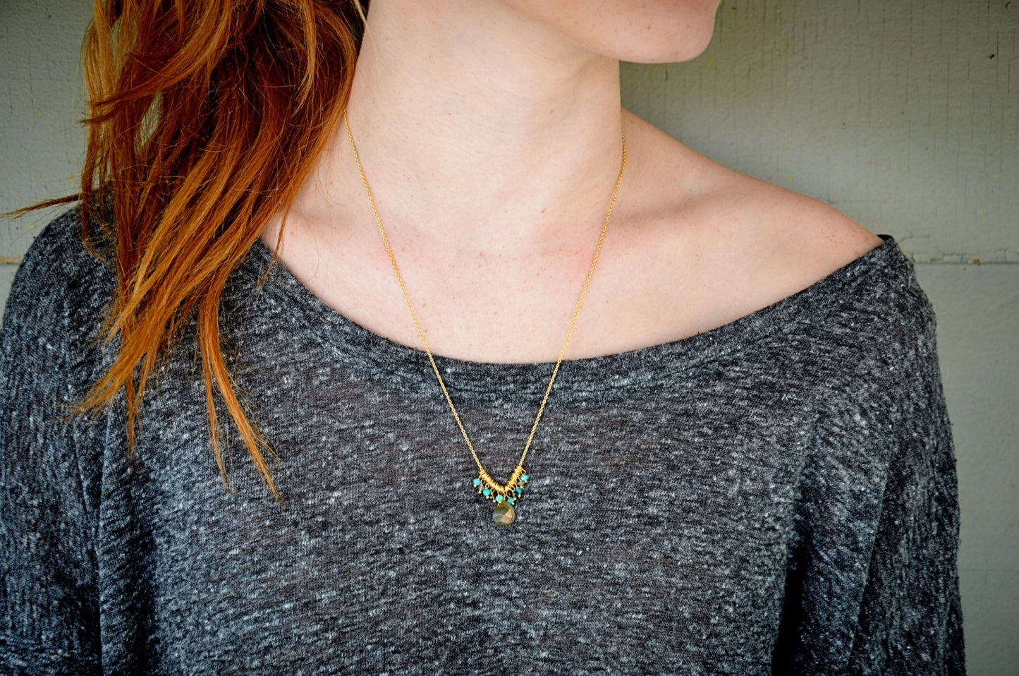Smoky Quartz Drop Necklace