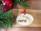 Hawaii State Wood Christmas Ornament
