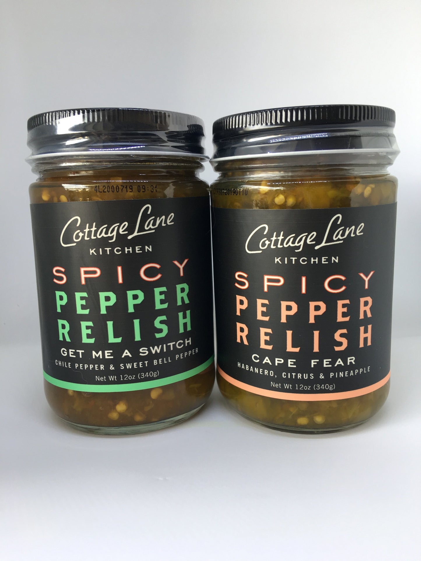 Mixed duo 12oz Spicy Pepper Relishes - one Cape Fear & one Get Me A