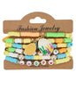 EASTER THEME 6 STRETCH BRACELET SET - RABBIT EGG