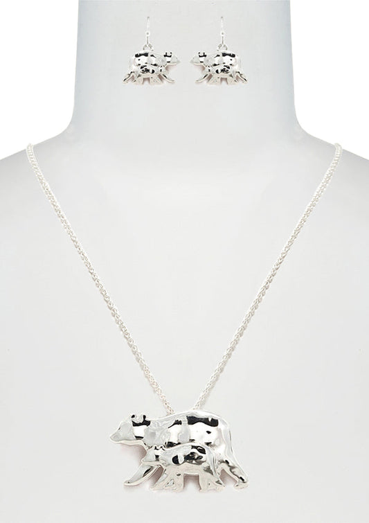 MAMA BEAR THEME NECKLACE SET
