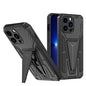 Military Grade Armor Hard Kickstand Case for iPhone 13 Pro Max (Black)