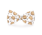 Chocolate Chip Cookie White Dog Bow Tie