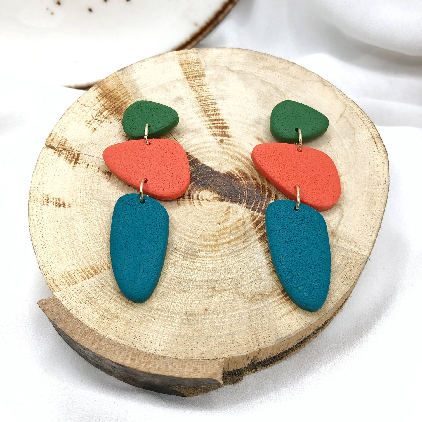 Autumn Trio Handmade Polymer Clay Earrings - Stylish Anti Allergic