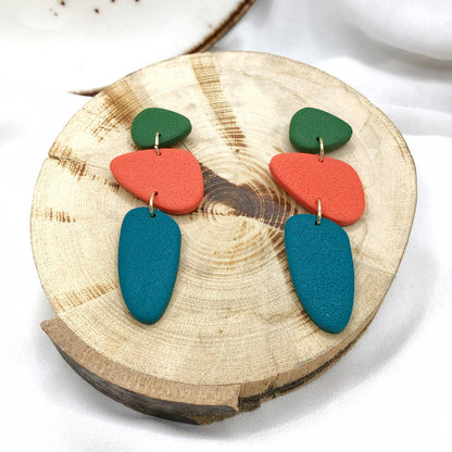 Autumn Trio Handmade Polymer Clay Earrings - Stylish Anti Allergic