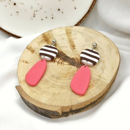 Women's Stylish Earrings, Hand Crafted Polymer Clay Earrings, Nickel