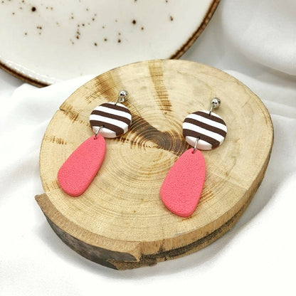 Women's Stylish Earrings, Hand Crafted Polymer Clay Earrings, Nickel