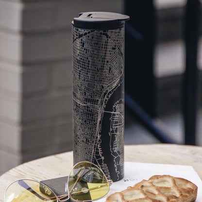 Lubbock - Texas Map Tumbler in Matte Black