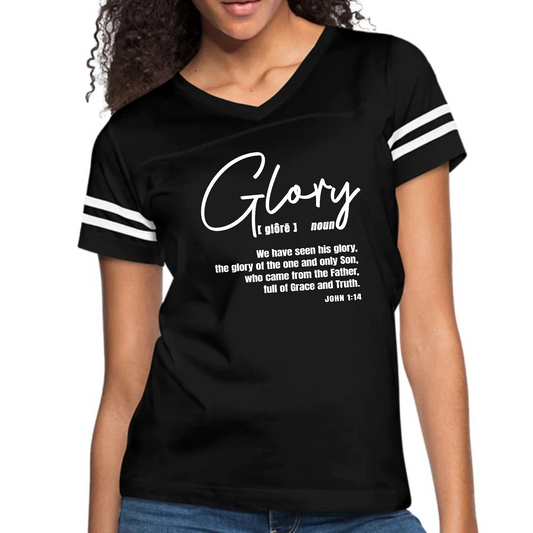 Womens Vintage Sport Graphic T-shirt - Glory - Christian Inspiration