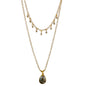 Labradorite Layered Pendant and Beads Necklace