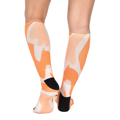 Sierra Socks Orange Creamsicle Pattern CoolMax Socks, Nature