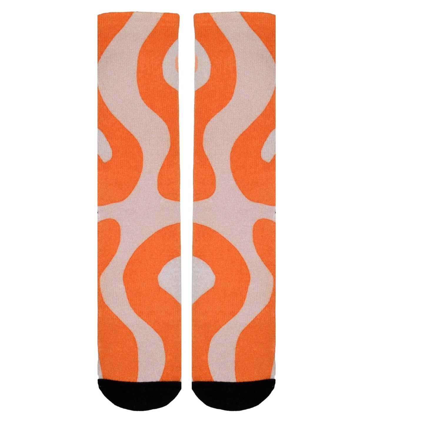 Sierra Socks Orange Creamsicle Pattern CoolMax Socks, Nature