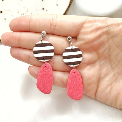 Women's Stylish Earrings, Hand Crafted Polymer Clay Earrings, Nickel