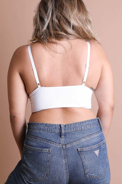 Waistband Loop Lace Brami Plus Size – Elegant Stretchy Lace Cami