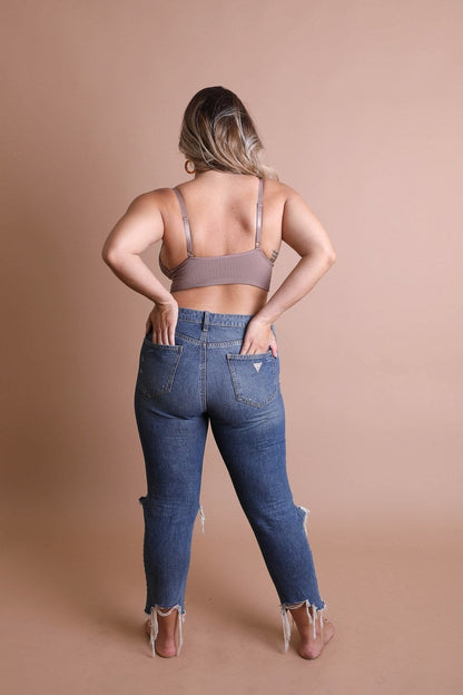 Waistband Loop Lace Brami Plus Size – Elegant Stretchy Lace Cami