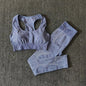 Seamless Sports Set Women Crop Top Bra Leggings Sports Shorts Yoga