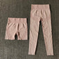 Seamless Sports Set Women Crop Top Bra Leggings Sports Shorts Yoga