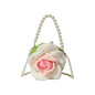 Sweet Flower Ladies’ Knitted Mini Pearl Handbag