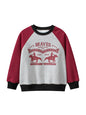 Arrival Unisex Letters Print Crew Neck Long Sleeves Thick Sweatshirt