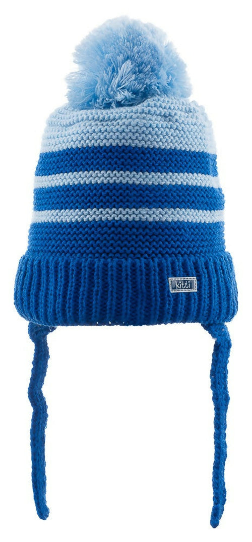 Infant Boys' Knitted Winter Beanie With Earflaps