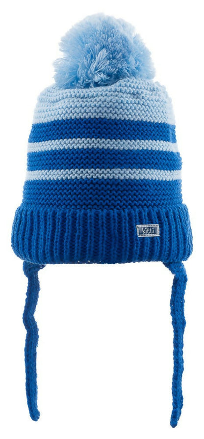 Infant Boys' Knitted Winter Beanie With Earflaps