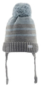 Infant Boys' Knitted Winter Beanie With Earflaps