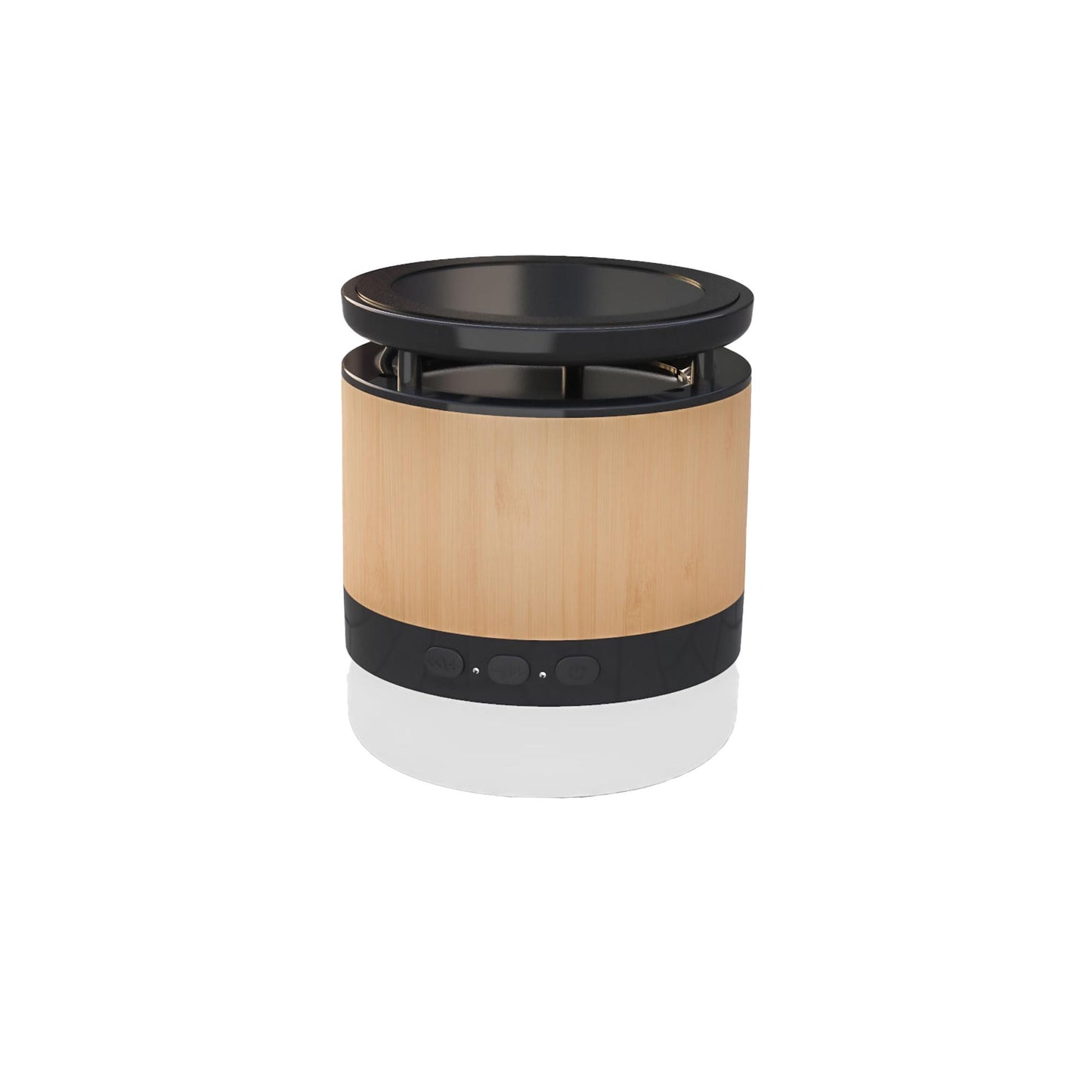 ZTECH Wooden Bamboo Portable Mini Wireless Charger with LED Light,