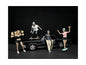Skateboarders Figurines 4 piece Set for 1/24 Scale Models by American
