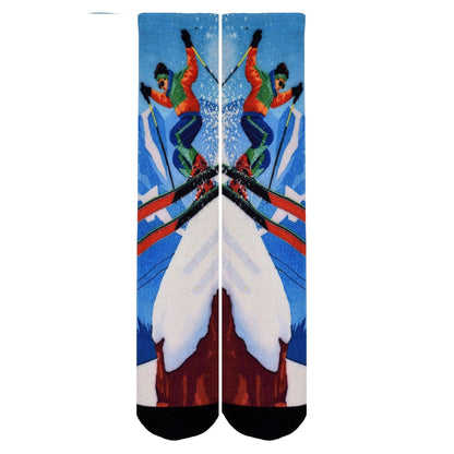 Sierra Socks Slippery Slopes Pattern CoolMax Socks, Nature Collection