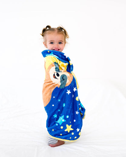 Baby  Minky Sloth Blanket -  Double Layers - I Love You to the Moon