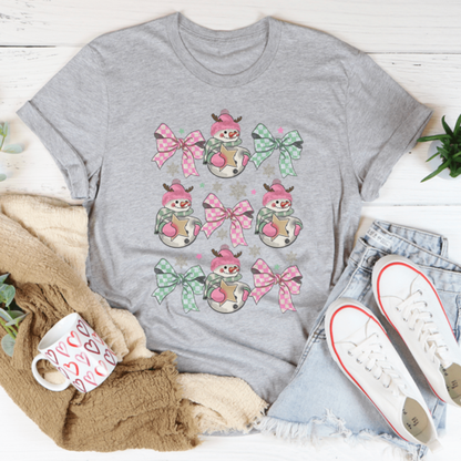 Snowman Coquette Tee