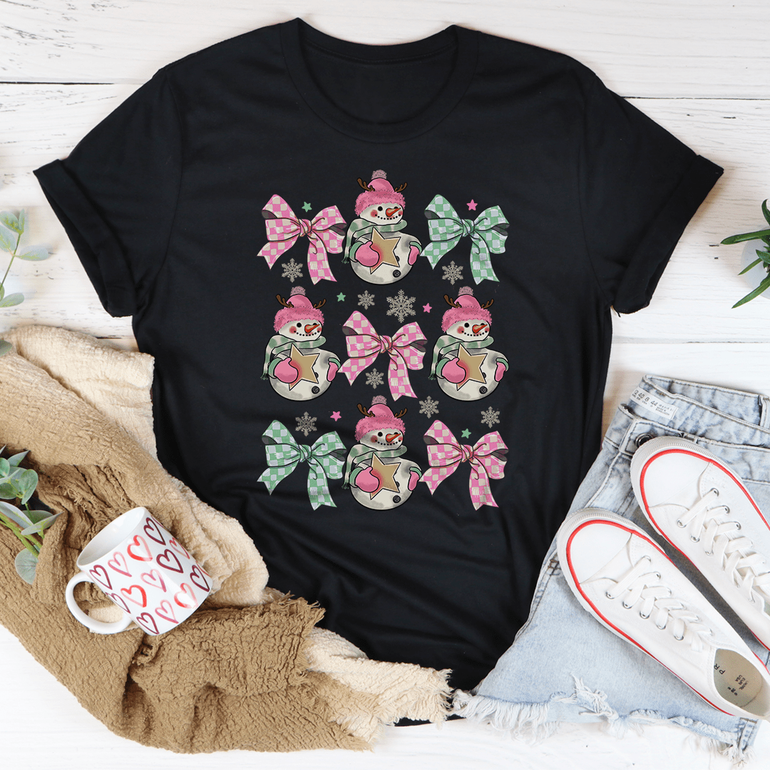Snowman Coquette Tee