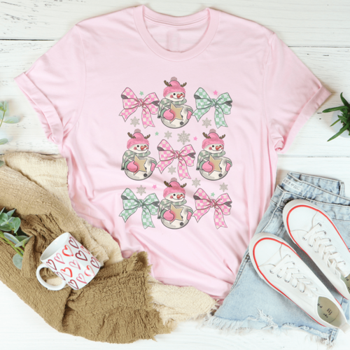 Snowman Coquette Tee