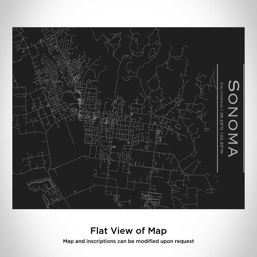 Sonoma - California Map Bottle with Bamboo Top in Matte Black