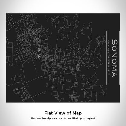 Sonoma - California Map Bottle with Bamboo Top in Matte Black
