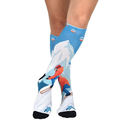 Sierra Socks Steep Slopes Pattern CoolMax Socks, Nature Collection for
