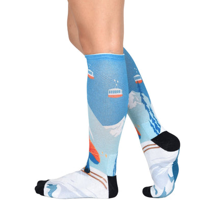 Sierra Socks Steep Slopes Pattern CoolMax Socks, Nature Collection for