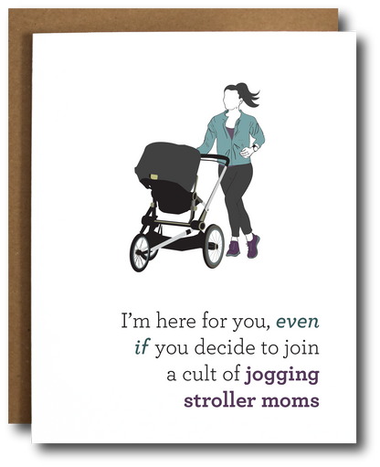 Stroller Runner Mom Baby Card