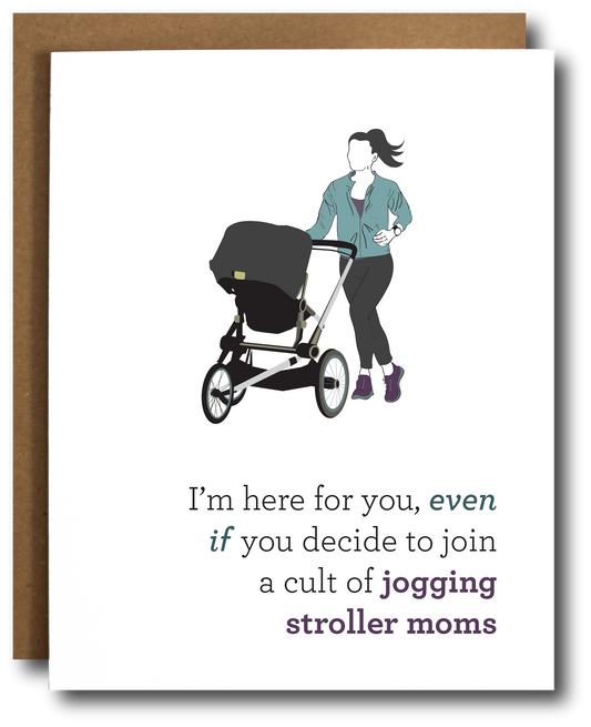 Stroller Runner Mom Baby Card
