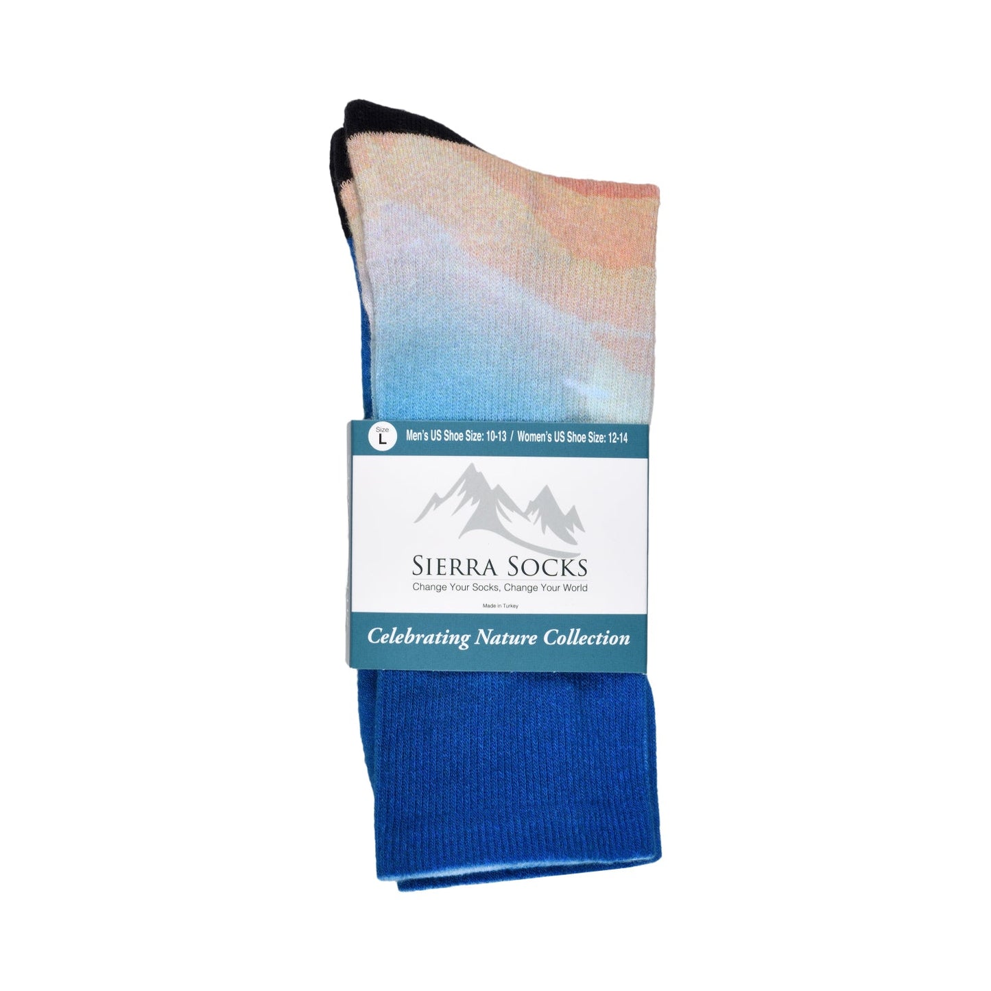 Sierra Socks Sunrise Pattern CoolMax Socks, Nature Collection for Men