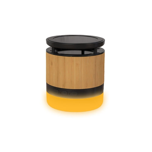 ZTECH Wooden Bamboo Portable Mini Wireless Charger with LED Light,