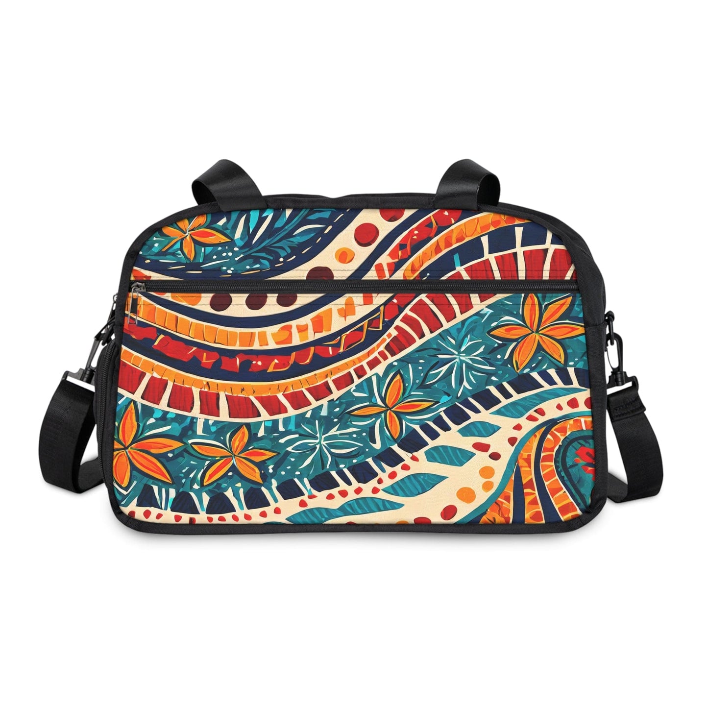 Crossbody Travel Fitness Bag - Boho Floral Print
