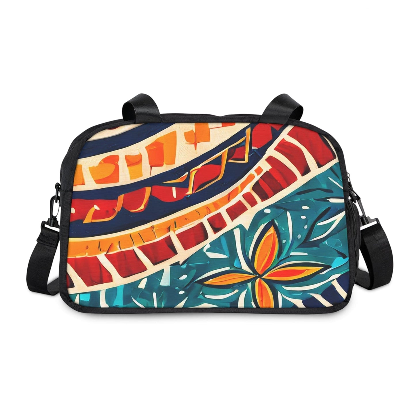 Crossbody Travel Fitness Bag - Boho Floral Print