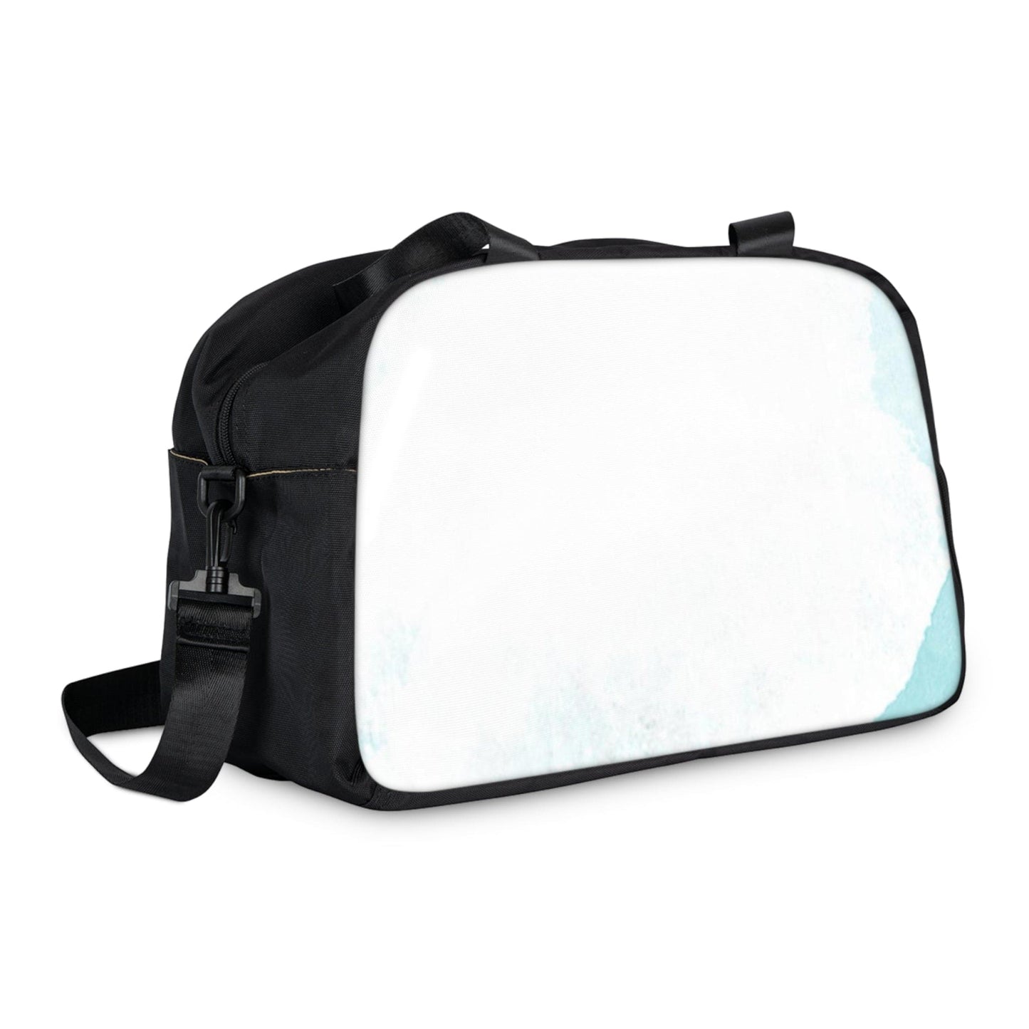 Crossbody Travel Fitness Bag - Subtle Abstract Ocean Blue and White